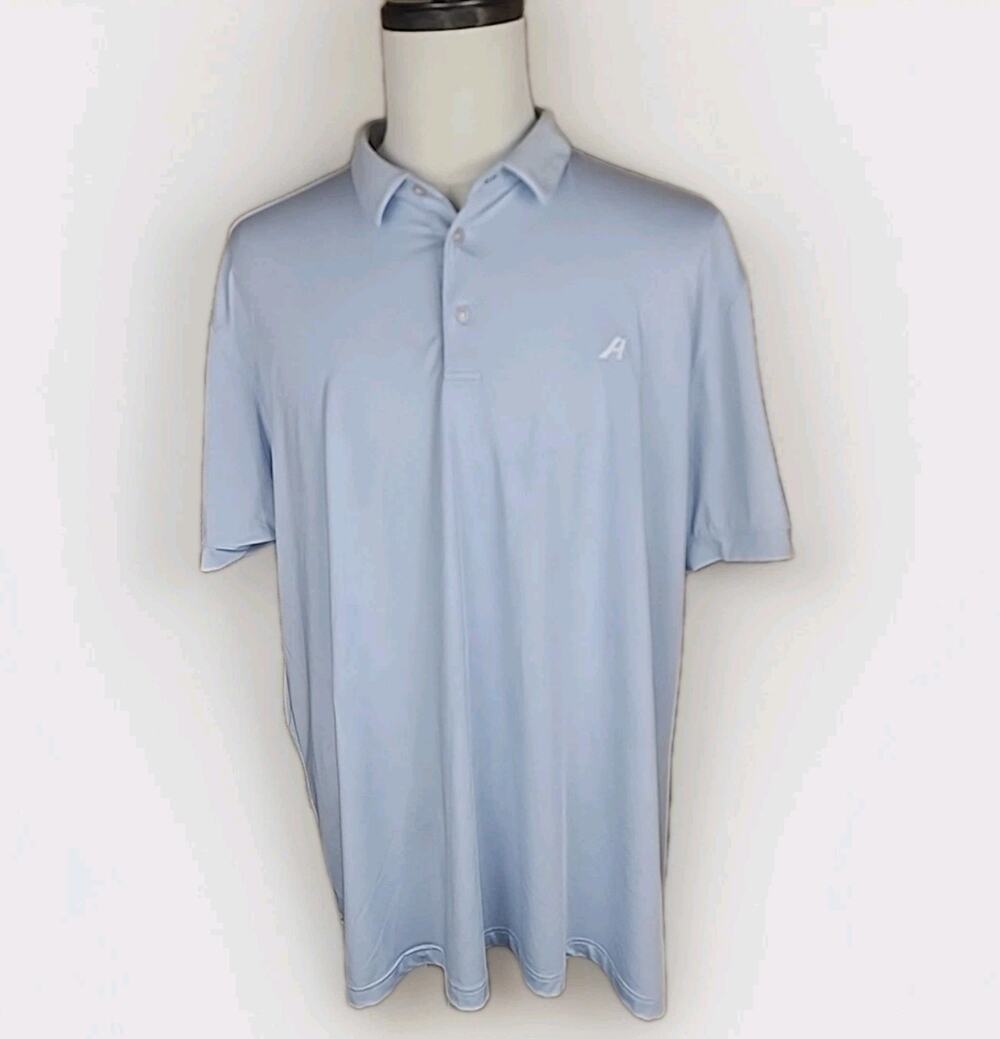 Mizzen+Main Classic Versa Polo Shirt Mens XXL Blue Performance Stretch 1KS-0978